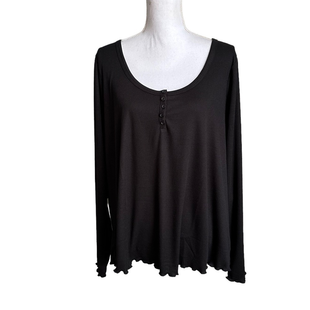 Lane Bryant Black Long Sleeve Top Size 22/24